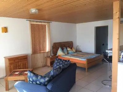 Ein Sitzbereich in der Unterkunft Apartment Haus am See by Interhome