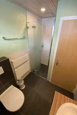 Ein Badezimmer in der Unterkunft Apartment Chalet Mislin- Grindelwald direkte Bergsicht by Interhome