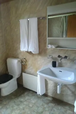 Ein Badezimmer in der Unterkunft Holiday Home Ferien Cottage Flüehblüemli by Interhome