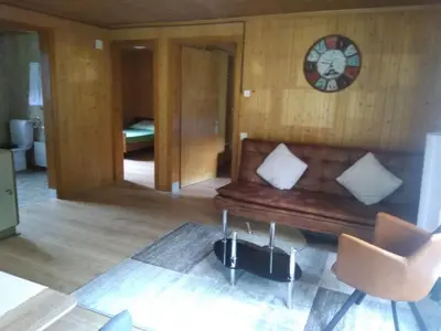Ein Sitzbereich in der Unterkunft Holiday Home Ferien Cottage Flüehblüemli by Interhome