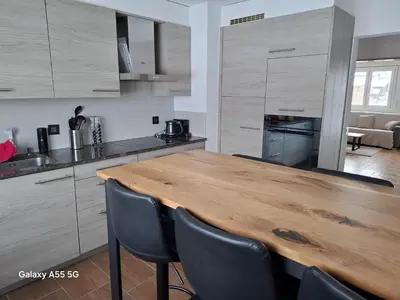 Küche/Küchenzeile in der Unterkunft appartement calme et cosi à Nax