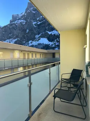 Ein allgemeiner Bergblick oder ein Berglick von der Ferienwohnung aus