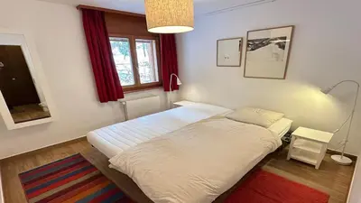 Ein Bett oder Betten in einem Zimmer der Unterkunft Superbe appartement avec 2 chambres avec vue imprenable sur les Alpes