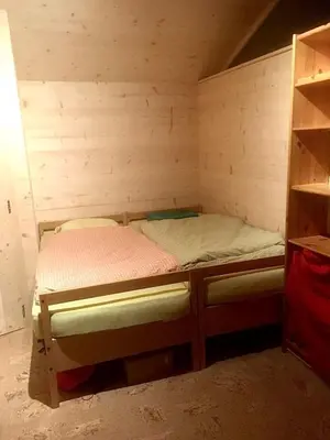 Ein Bett oder Betten in einem Zimmer der Unterkunft Vieux Zinal