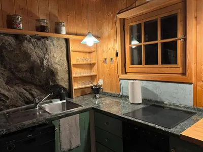 Küche/Küchenzeile in der Unterkunft Chalet Les Epilobes, Zinal
