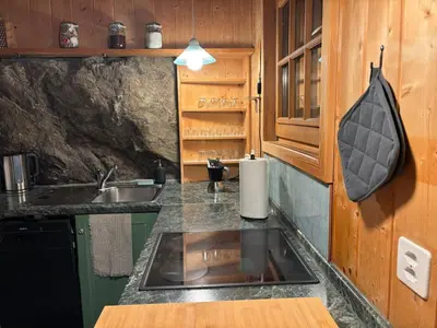 Küche/Küchenzeile in der Unterkunft Chalet Les Epilobes, Zinal