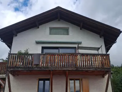 Ein Balkon oder eine Terrasse in der Unterkunft Charmant appartement Crans Montana