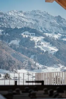 Ein allgemeiner Bergblick oder ein Berglick von der Ferienwohnung aus