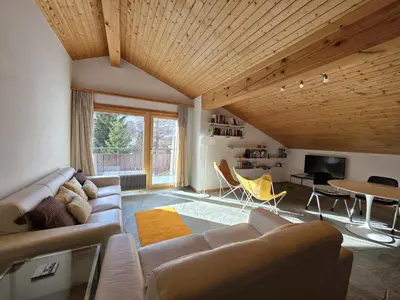 Ein Sitzbereich in der Unterkunft Vallesia Penthouse