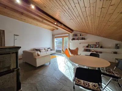 Ein Sitzbereich in der Unterkunft Vallesia Penthouse