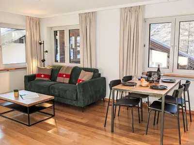Ein Sitzbereich in der Unterkunft Apartment Sonnhalde A by Interhome