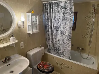 Ein Badezimmer in der Unterkunft Chalet la Licorne - Cozy Alpine Hideaway in Diogne