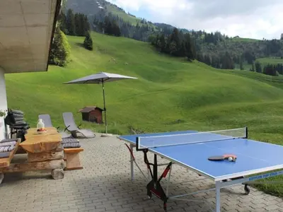 Ein allgemeiner Bergblick oder ein Berglick von der Ferienwohnung aus