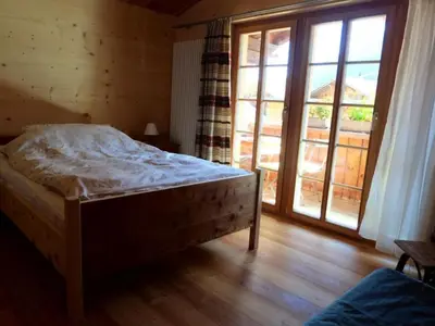 Ein Bett oder Betten in einem Zimmer der Unterkunft Apartment Chalet Ried by Interhome