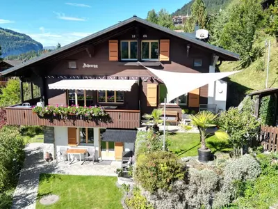 Ein allgemeiner Bergblick oder ein Berglick von der Ferienwohnung aus