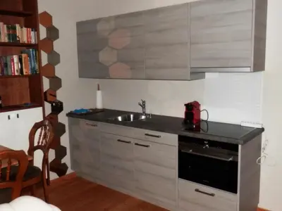 Küche/Küchenzeile in der Unterkunft Apartment Chalet Mund by Interhome