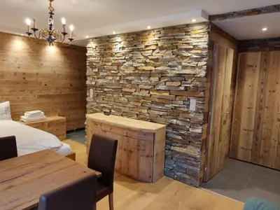Ein Bett oder Betten in einem Zimmer der Unterkunft Apartment Haus Haus Cristal by Interhome