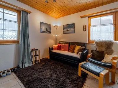 Ein Sitzbereich in der Unterkunft Apartment Im Obhegli by Interhome