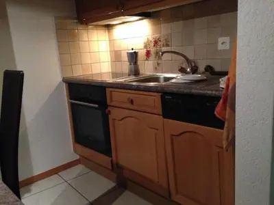 Küche/Küchenzeile in der Unterkunft Apartment in Unterbäch by Interhome
