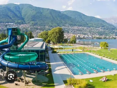 Der Swimmingpool an oder in der Nähe von Apartment Haus Antonini by Interhome