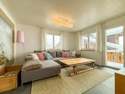 Ein Sitzbereich in der Unterkunft Chalet apartment with Mountain View