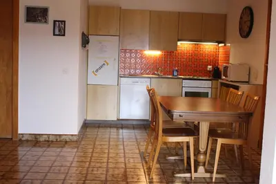 Küche/Küchenzeile in der Unterkunft Anzère appartement de vacances calme et sympa
