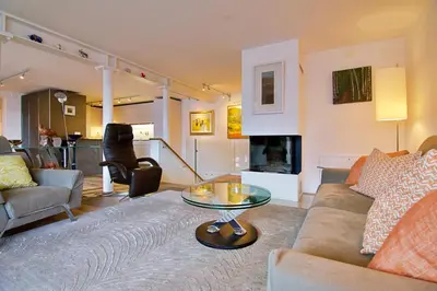 Ein Sitzbereich in der Unterkunft Eiger Residence 2