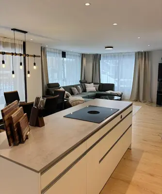 Ein Sitzbereich in der Unterkunft Apartment Bergzauber Zermatt