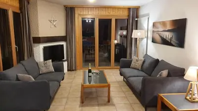 Ein Sitzbereich in der Unterkunft Greppons P 023 - MOUNTAIN apartment 8 pers
