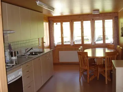 Küche/Küchenzeile in der Unterkunft Apartment Bauernhaus Uf dr Flue by Interhome