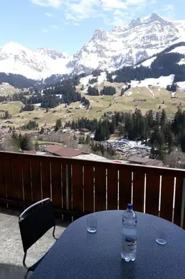 Ein allgemeiner Bergblick oder ein Berglick von der Ferienwohnung aus