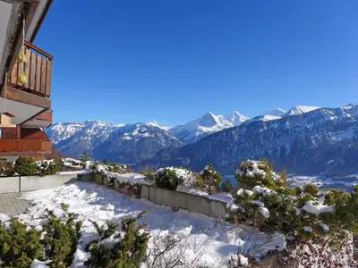 Ein allgemeiner Bergblick oder ein Berglick von der Ferienwohnung aus