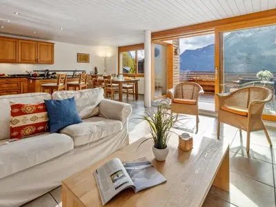 Ein Sitzbereich in der Unterkunft Apartment Am Acher II Apt- F by Interhome