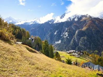 Naturlandschaft in der Nähe des Chalets