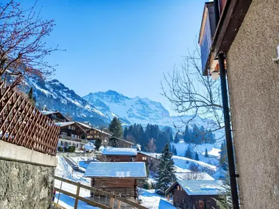 Ein allgemeiner Bergblick oder ein Berglick von der Ferienwohnung aus