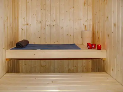 Ein Bett oder Betten in einem Zimmer der Unterkunft Chalet D'Arby by Interhome