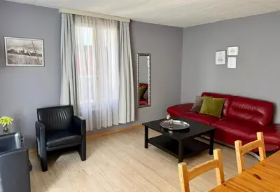 Ein Sitzbereich in der Unterkunft Downtown Apartments