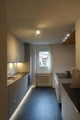 Küche/Küchenzeile in der Unterkunft Ferienwohnung Sonnmatt