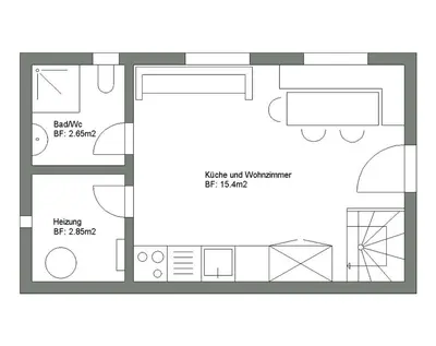 Grundriss der Unterkunft Chalet Edith Oberems
