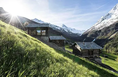 Naturlandschaft in der Nähe des Chalets