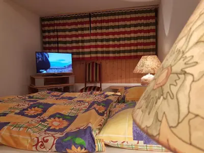 Ein Bett oder Betten in einem Zimmer der Unterkunft Holidays Groupes Anzère