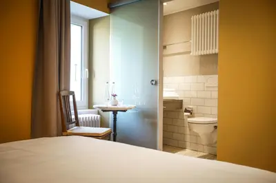 Ein Bett oder Betten in einem Zimmer der Unterkunft B&B Zum Schleif