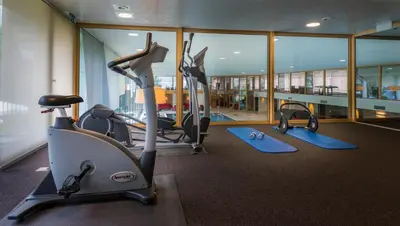 Das Fitnesscenter und/oder die Fitnesseinrichtungen in der Unterkunft The Christiania Mountain & Spa Resort