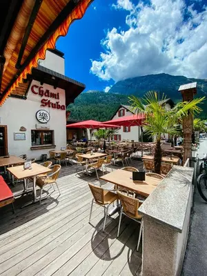 Ein allgemeiner Bergblick oder ein Berglick von des Hotels aus
