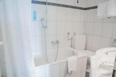 Ein Badezimmer in der Unterkunft Hotel du Lac