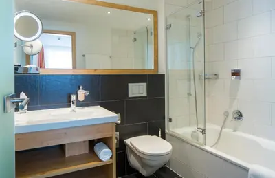 Ein Badezimmer in der Unterkunft Hotel Taescherhof