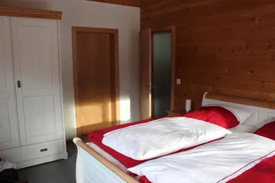 Ein Bett oder Betten in einem Zimmer der Unterkunft Chalet du Chef