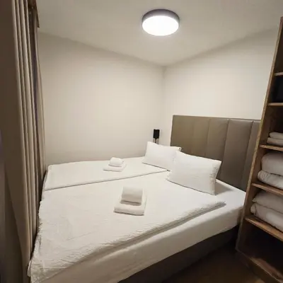 Ein Bett oder Betten in einem Zimmer der Unterkunft Chalet Graben - Aare Jungfrau AG