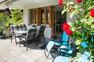 Ein Balkon oder eine Terrasse in der Unterkunft Chalet Pfingsteggblick
