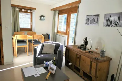 Ein Sitzbereich in der Unterkunft Chalet Valeria